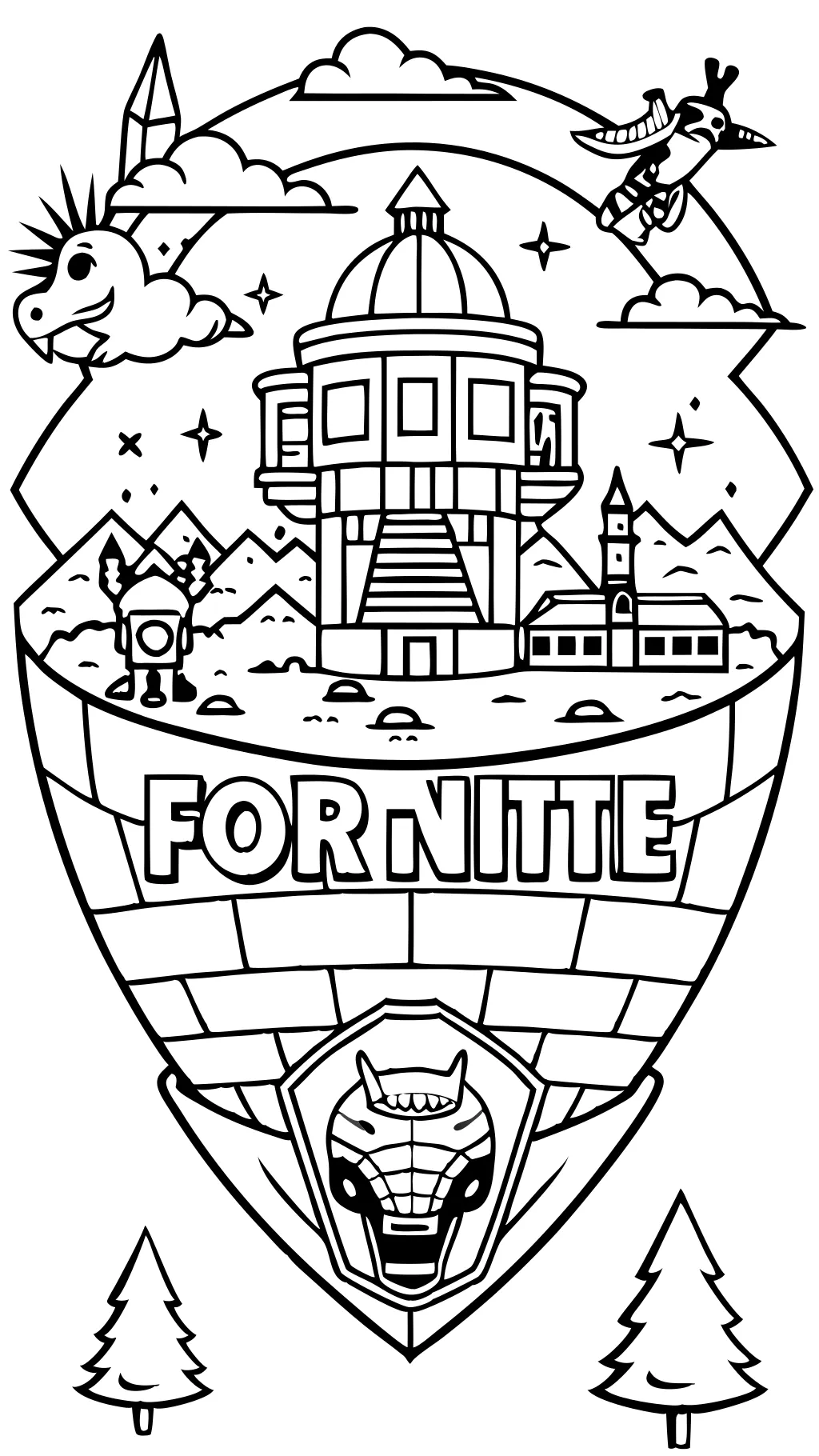 Páginas para colorear de Fortnite Temporada 10